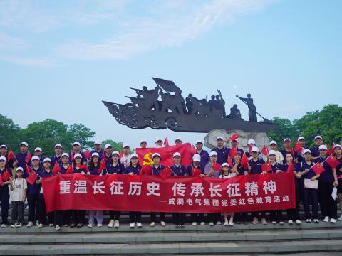 龙8头号玩家电气集团党委开展红色教育暨康健主题运动